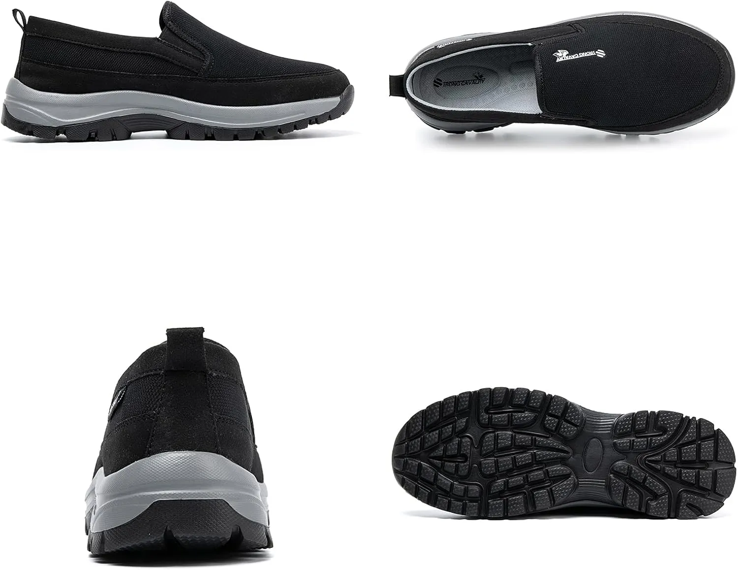 Tongzone Men's Slip On Walking Shoes Mesh Lightweight Casual Work Loafer Sneakers