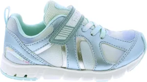 TSUKIHOSHI RAINBOW Kids Shoes - Strap-Closure Machine-Washable Kids Sneakers with Wide Toe Box and Slip-Resistant, Non-Marking Outsoles, Blue/Blue - 4 Big Kid (8-12 Years)
