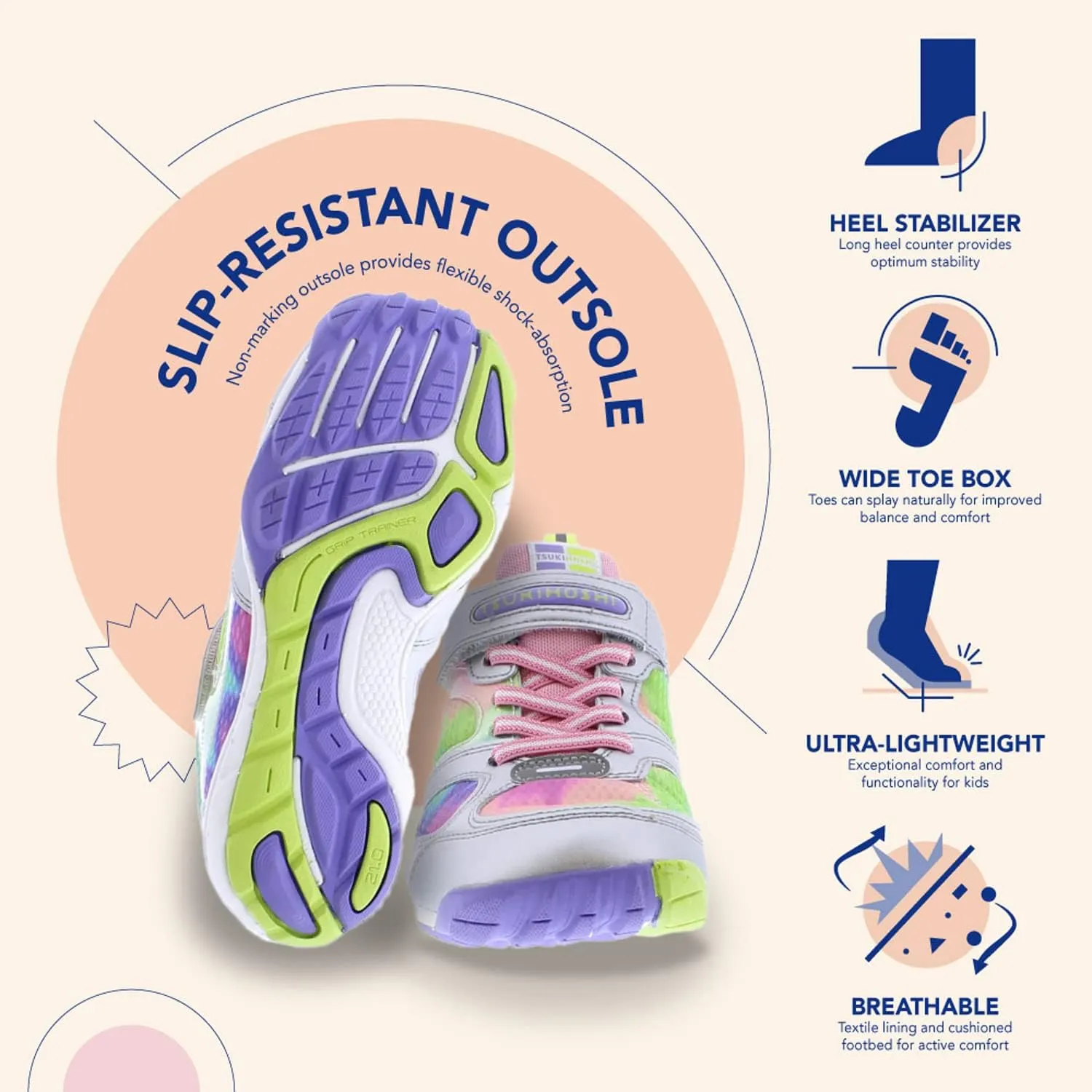TSUKIHOSHI Unisex-Child Mako (Little Big Kid) Sneaker