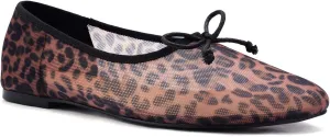 UBWDU Mesh Ballet Flats for Women Round Closed Toe Mary Jane Flats Ballerina Shoes with Bow