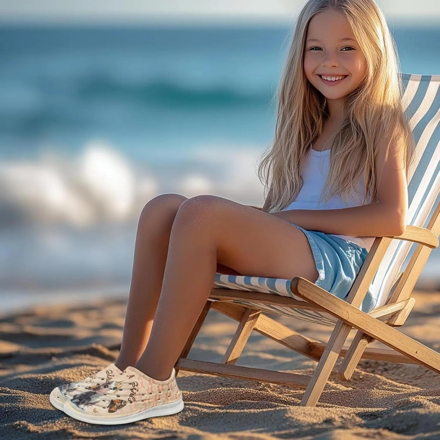 Unisex Kids Garden Shoes for Girls Boys Slip on Water Shoes Lightweight Beach Walking Sneakers Girls Axolotl Sandals