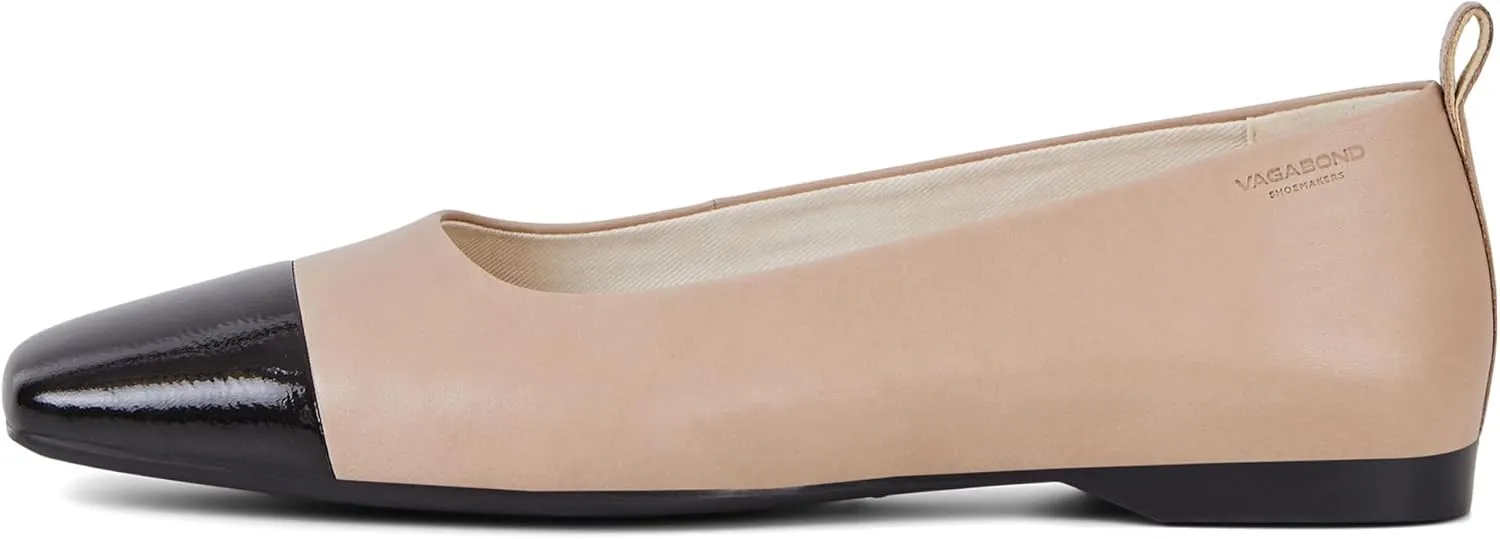 Vagabond Women's Delia Leather Toe Cap Flats Ballet