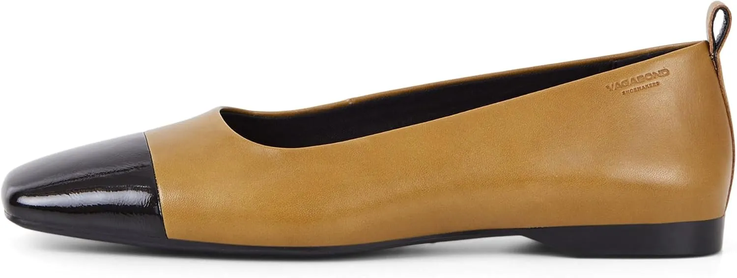 Vagabond Women's Delia Leather Toe Cap Flats Ballet