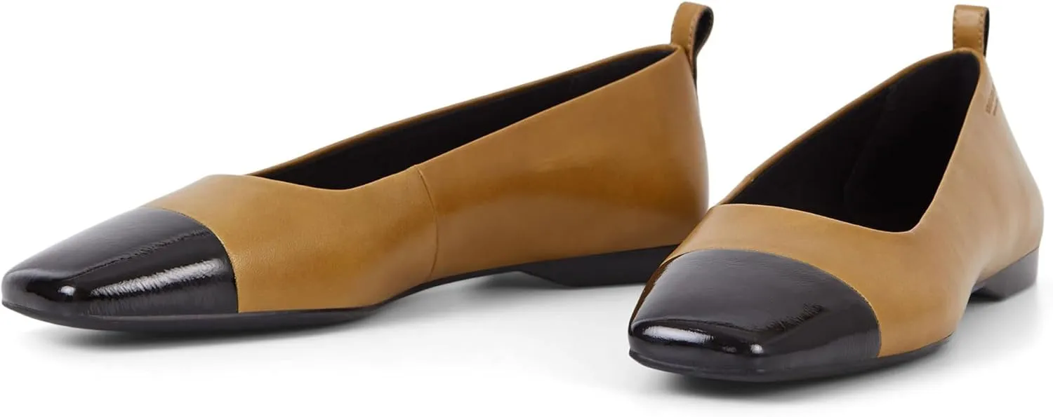 Vagabond Women's Delia Leather Toe Cap Flats Ballet