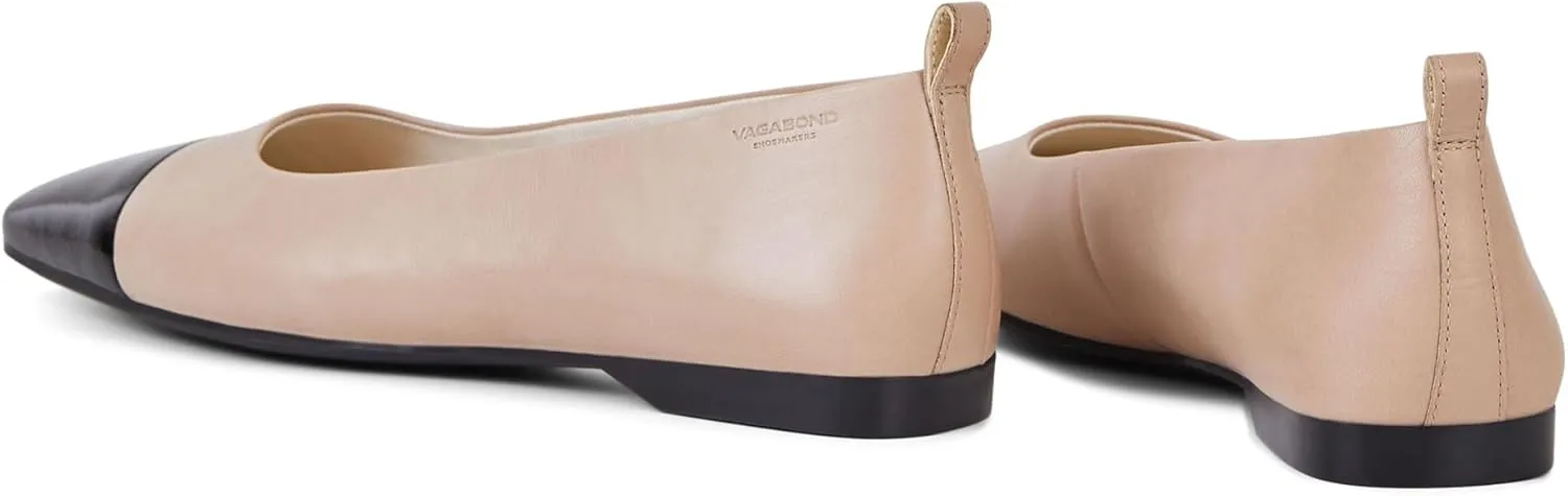 Vagabond Women's Delia Leather Toe Cap Flats Ballet
