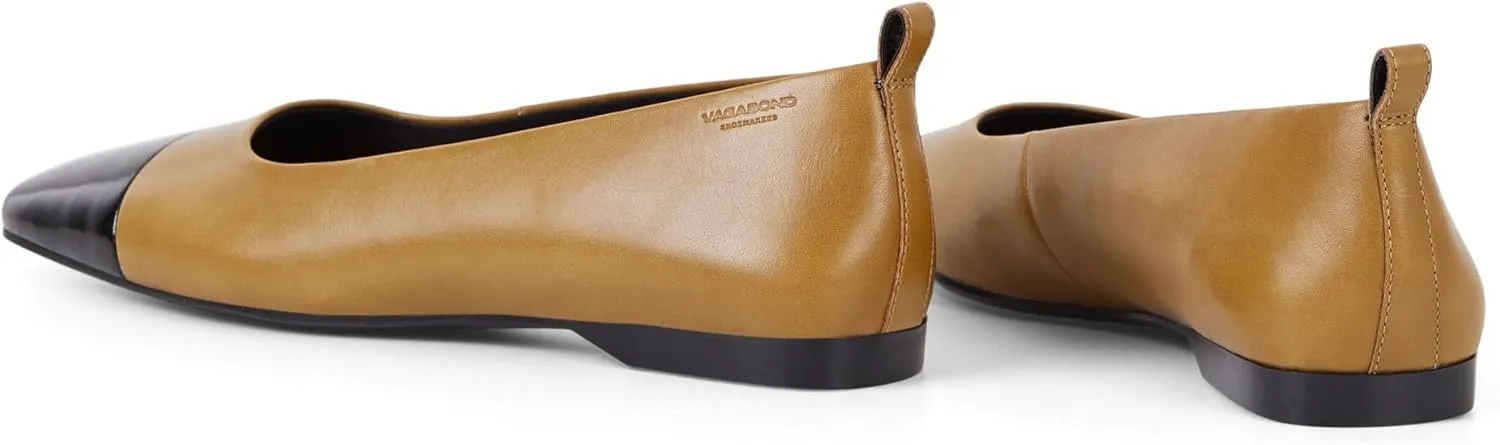 Vagabond Women's Delia Leather Toe Cap Flats Ballet