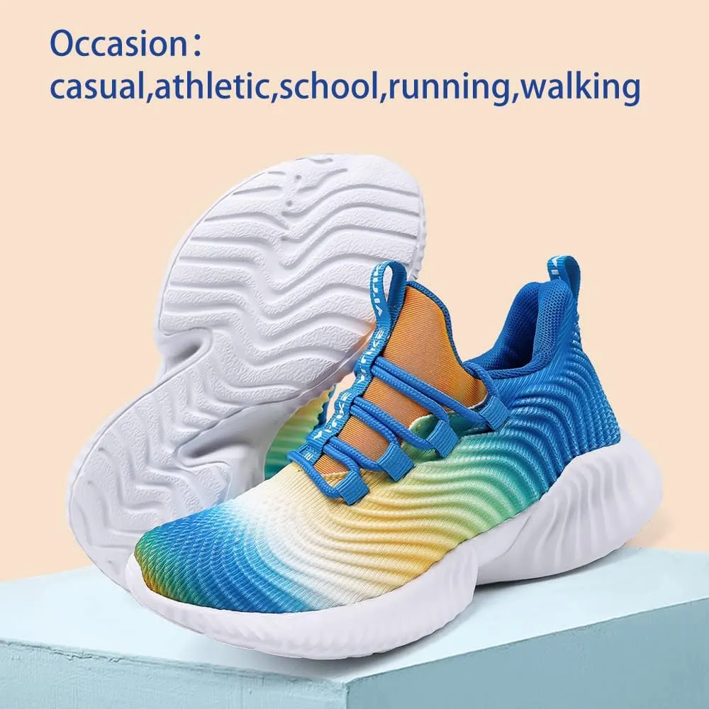 VITUOFLY Boys Sneakers Kids Running Shoes Girls Mesh Fitness Shoe Indoor Training Sneaker Lightweight Outdoor Sports Athletic Tennis Shoes for Little Kid/Big Kid