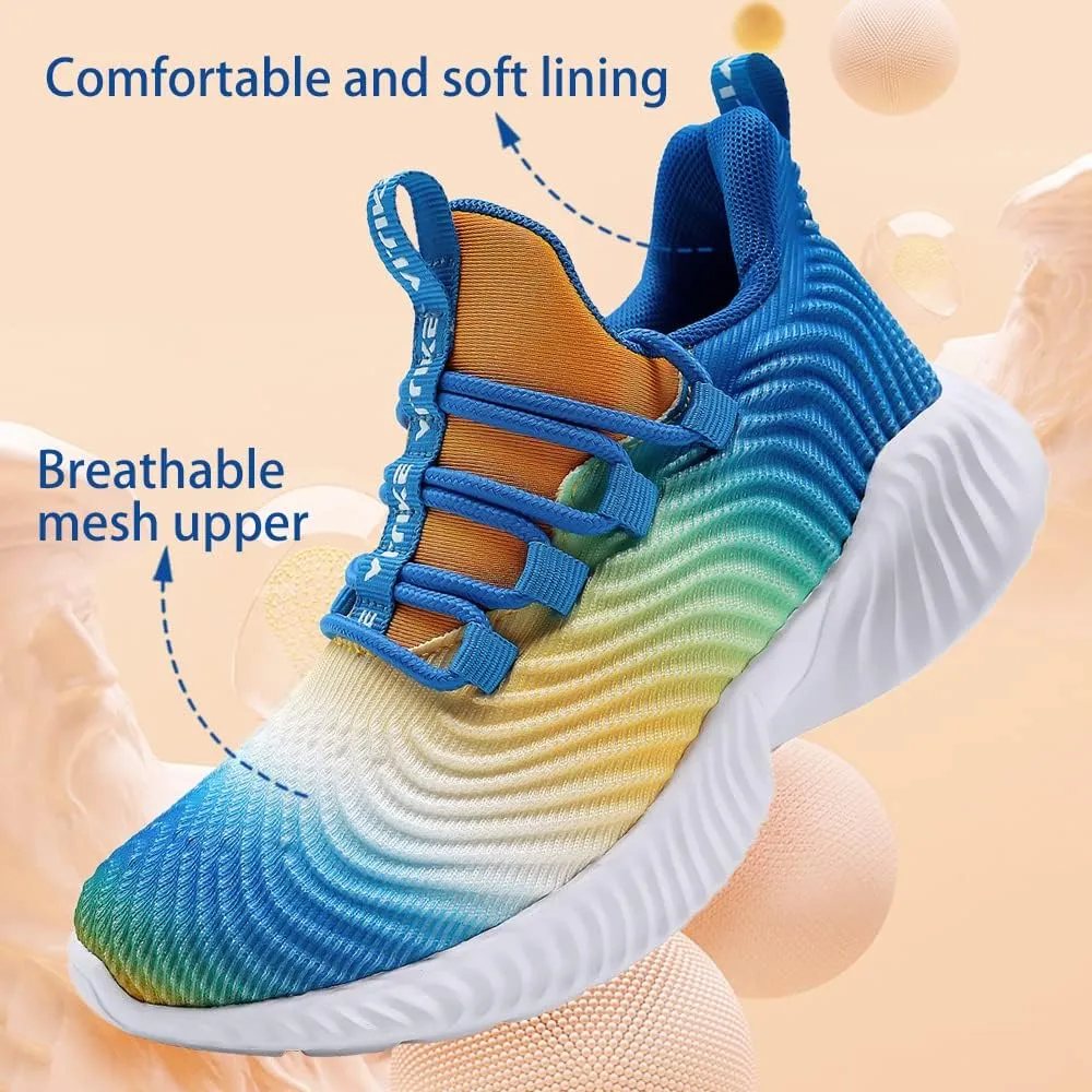VITUOFLY Boys Sneakers Kids Running Shoes Girls Mesh Fitness Shoe Indoor Training Sneaker Lightweight Outdoor Sports Athletic Tennis Shoes for Little Kid/Big Kid