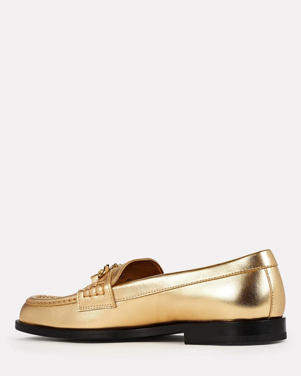 Vlogo Chain Metallic Leather Loafers