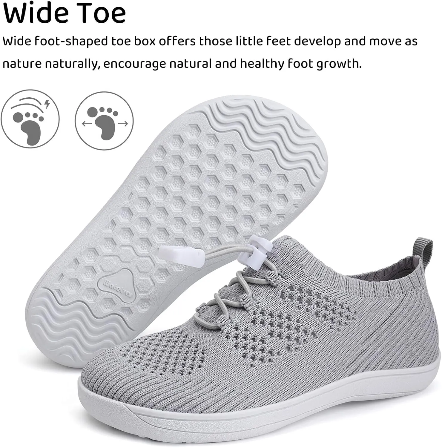 WateLves Water Shoes for Toddler Little Kid Minimalist Wide Barefoot Zero Drop Sole Splay Naturally Aqua Sneakers Boys Girls