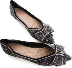 WENJIAZHIZHI Ballet Flats Wedding Dressy Shoes for Womens Comfortable Pointed-Toe Slip-On Loafers Flats Shoes Dressy Casual