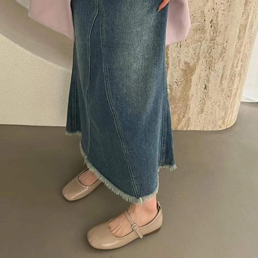 WENJIAZHIZHI Womens Square Toe Ballet Flats Comfortable Mary Jane Shoes Dressy Casual Slip-On Ballerina Walking Flat Shoes