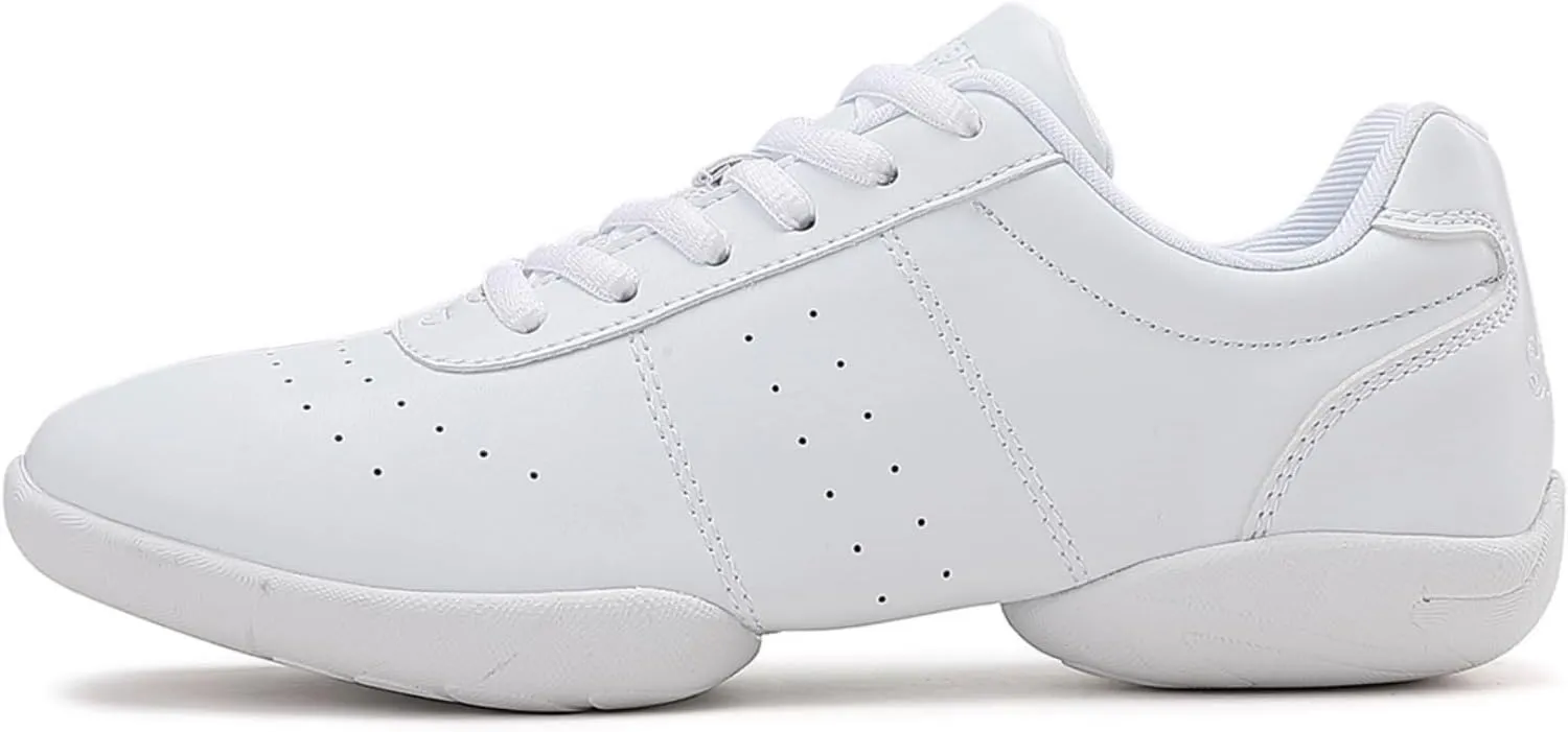 White Cheer Shoes Girls Dancing Training Sneakers Women Jumping Tumbling Exercise Aerobic Fitness Dance Sole Separation