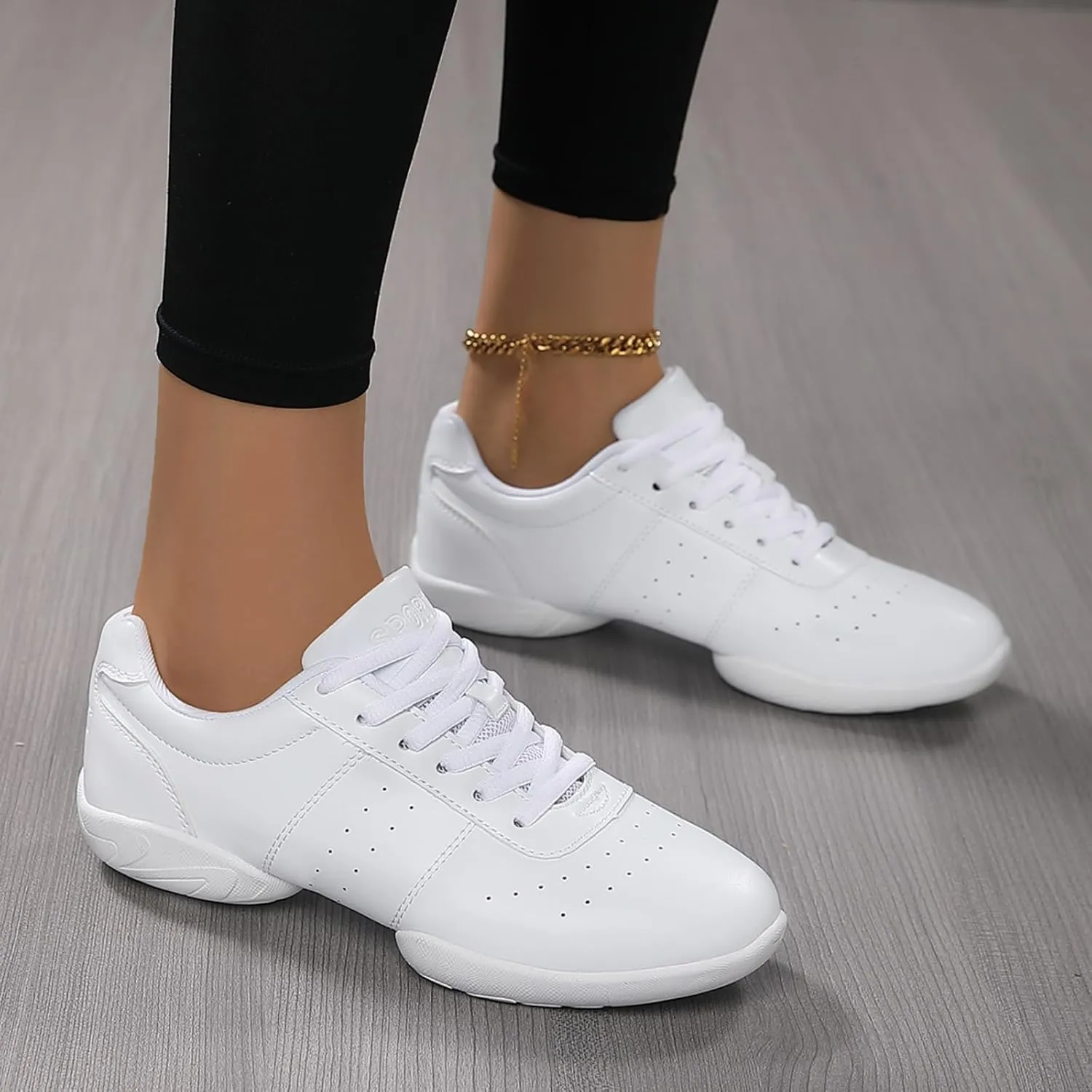 White Cheer Shoes Girls Dancing Training Sneakers Women Jumping Tumbling Exercise Aerobic Fitness Dance Sole Separation