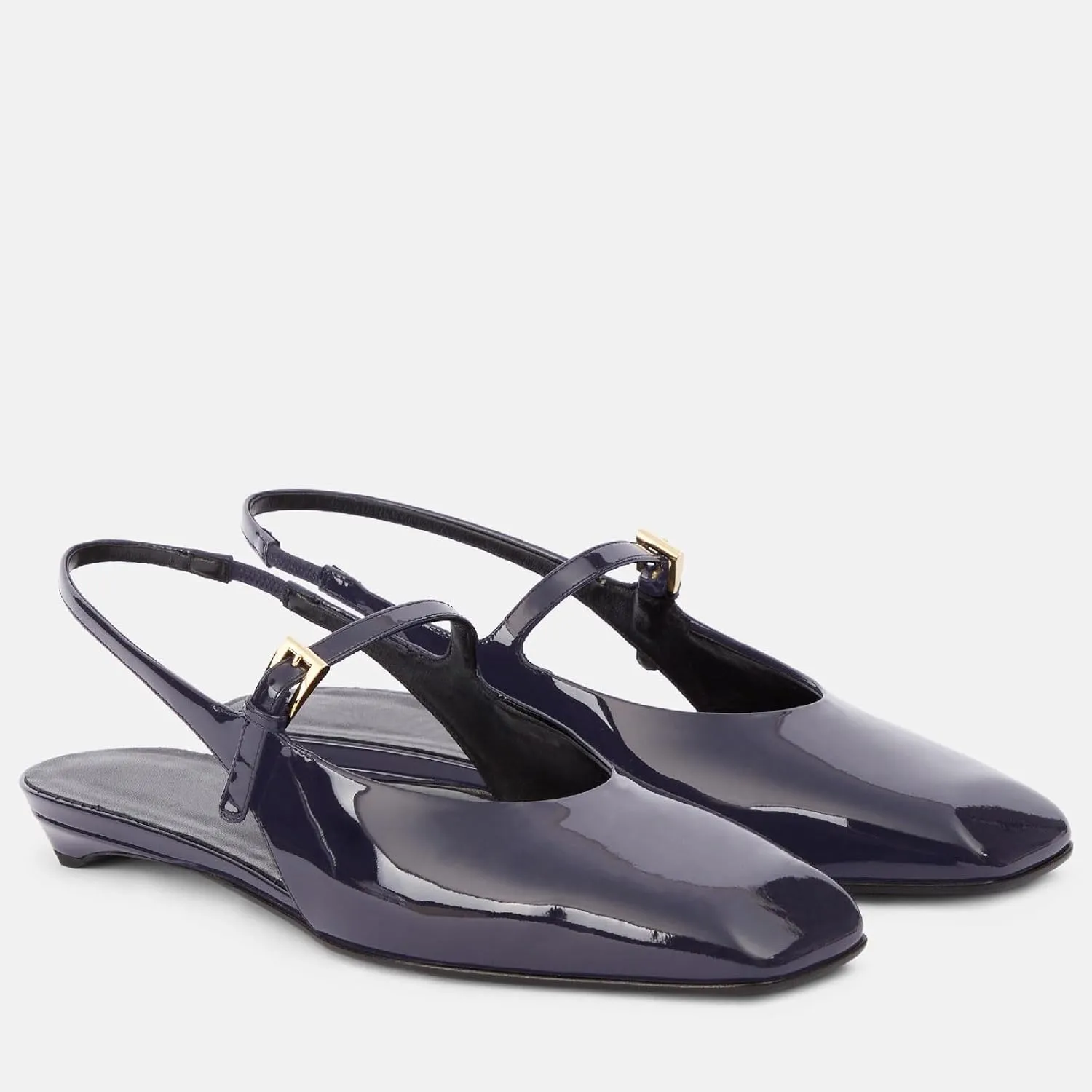 Women's Chic Square Closed Toe Low Chunky Heel Slingback Shoes Comfortable Slip On Mary Jane Flats with Buckle Casual Office Dressy Slingback Mary Jane Pumps for Women