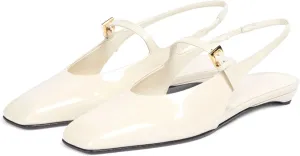 Women's Chic Square Closed Toe Low Chunky Heel Slingback Shoes Comfortable Slip On Mary Jane Flats with Buckle Casual Office Dressy Slingback Mary Jane Pumps for Women