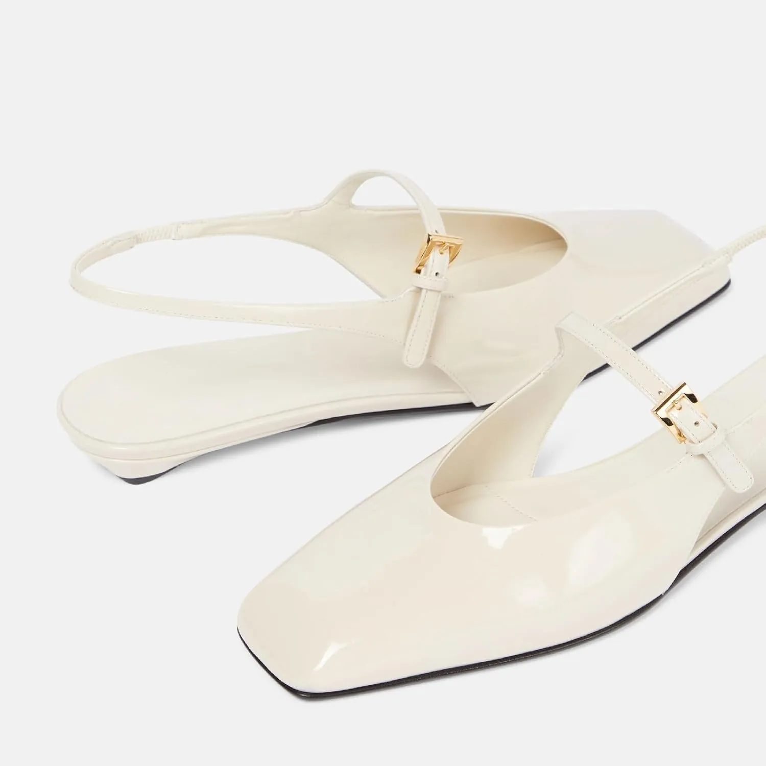 Women's Chic Square Closed Toe Low Chunky Heel Slingback Shoes Comfortable Slip On Mary Jane Flats with Buckle Casual Office Dressy Slingback Mary Jane Pumps for Women