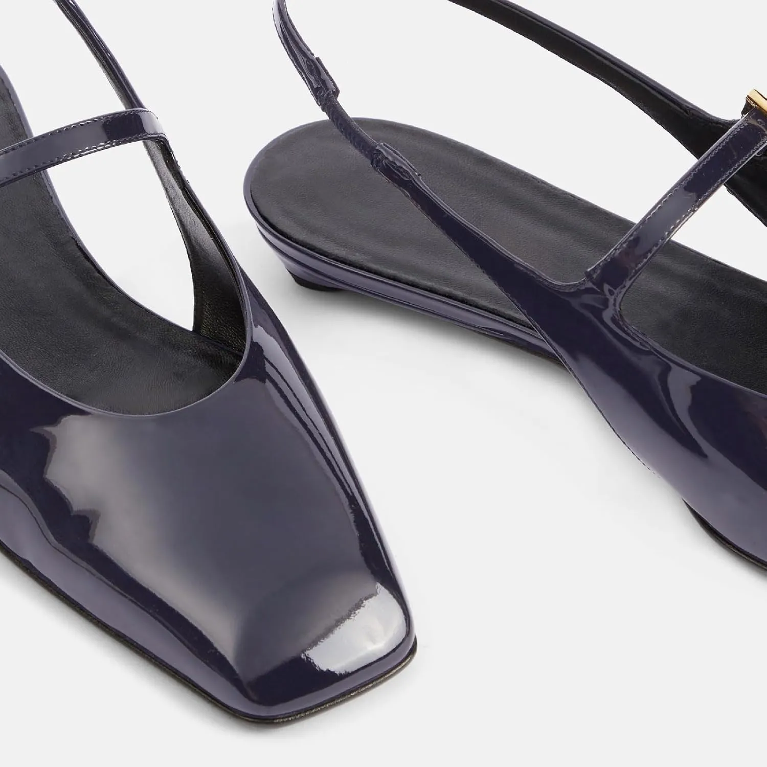 Women's Chic Square Closed Toe Low Chunky Heel Slingback Shoes Comfortable Slip On Mary Jane Flats with Buckle Casual Office Dressy Slingback Mary Jane Pumps for Women