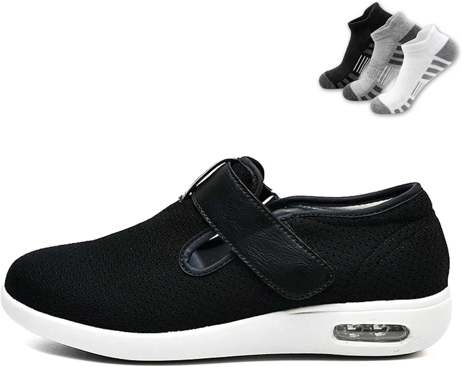 Women's Diabetic Shoes,Men's Extra Wide Fitting Sneakers for Older Adults with Swollen Feet