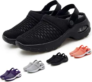 Women's Orthopedic Clogs with Air Cushion Support to Reduce Back and Knee Pressure, air cushion orthopedic slip on shoes, hike footwear womens orthopedic