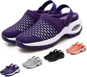 Women's Orthopedic Clogs with Air Cushion Support to Reduce Back and Knee Pressure, air cushion orthopedic slip on shoes, hike footwear womens orthopedic