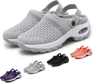 Women's Orthopedic Clogs with Air Cushion Support to Reduce Back and Knee Pressure, air cushion orthopedic slip on shoes, hike footwear womens orthopedic