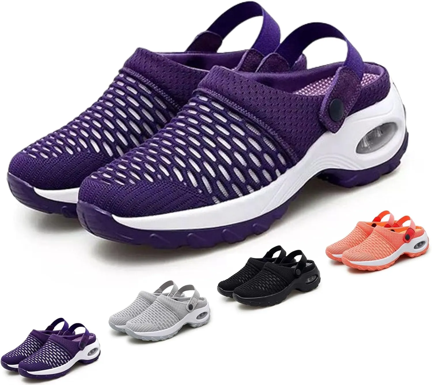 Women's Orthopedic Clogs with Air Cushion Support to Reduce Back and Knee Pressure, air cushion orthopedic slip on shoes, hike footwear womens orthopedic