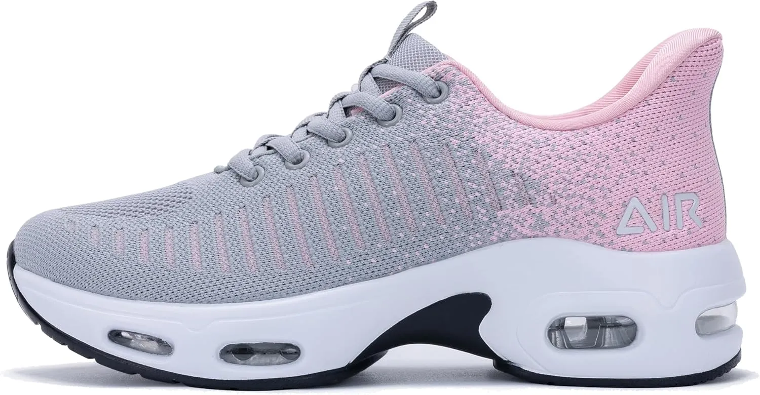 Womens Running Shoes Air Tennis Sneakers Slip On Athletic Shoes for Walking Gym Fitness