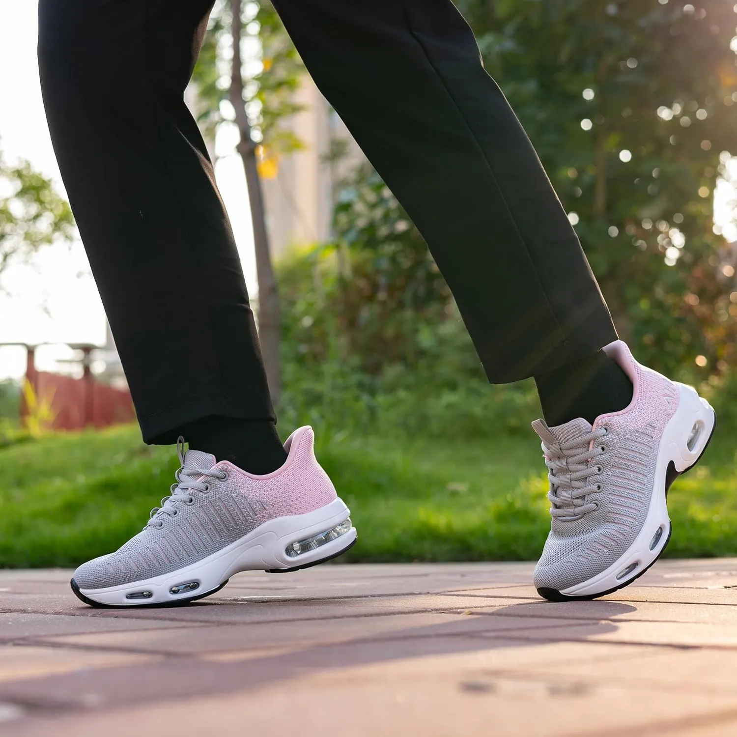 Womens Running Shoes Air Tennis Sneakers Slip On Athletic Shoes for Walking Gym Fitness
