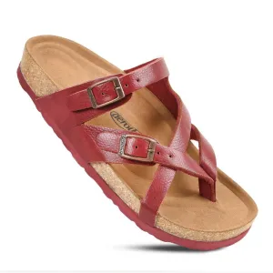 Women's Sandals Celestis Wine Red