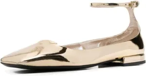 XYD Women Girls Closed Square Toe Flats Ankle Skinny Strap Buckle Glossy Chic Low Heel Casual Dress Shoes