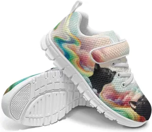 Yzaoxia Unisex Kids Sneakers Hook and Loop Boys Girls Walking Shoes